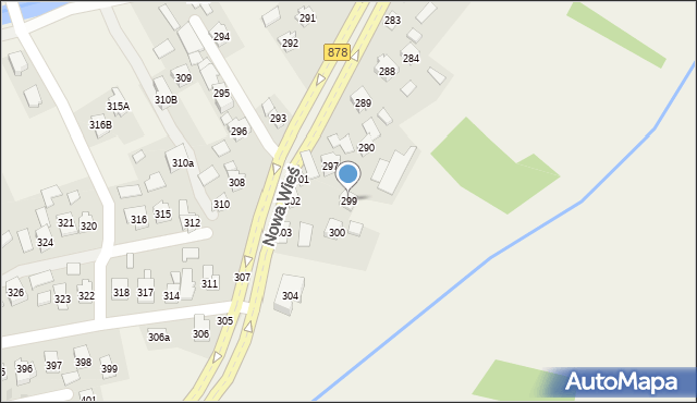 Nowa Wieś, Nowa Wieś, 299, mapa Nowa Wieś