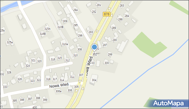 Nowa Wieś, Nowa Wieś, 302, mapa Nowa Wieś