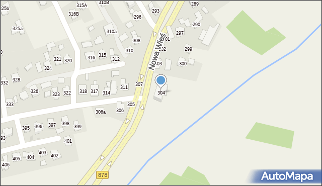 Nowa Wieś, Nowa Wieś, 304, mapa Nowa Wieś