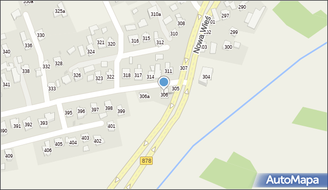 Nowa Wieś, Nowa Wieś, 306, mapa Nowa Wieś