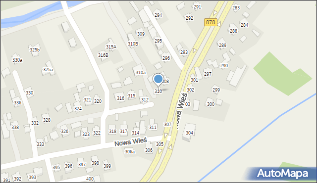 Nowa Wieś, Nowa Wieś, 310, mapa Nowa Wieś