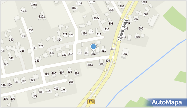 Nowa Wieś, Nowa Wieś, 314, mapa Nowa Wieś
