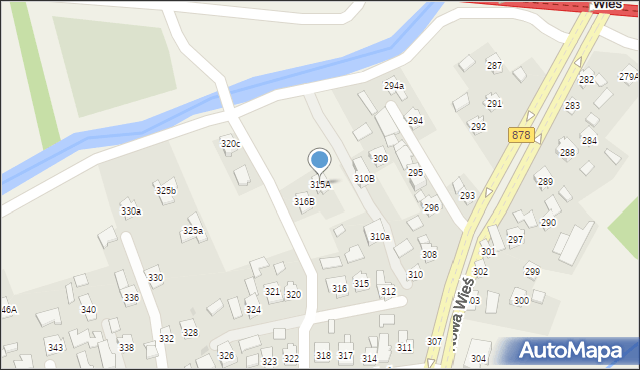 Nowa Wieś, Nowa Wieś, 315A, mapa Nowa Wieś