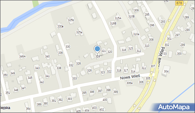 Nowa Wieś, Nowa Wieś, 324, mapa Nowa Wieś