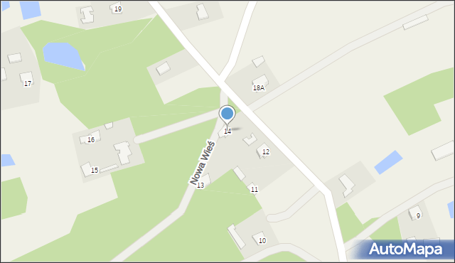 Nowa Wieś, Nowa Wieś, 14, mapa Nowa Wieś