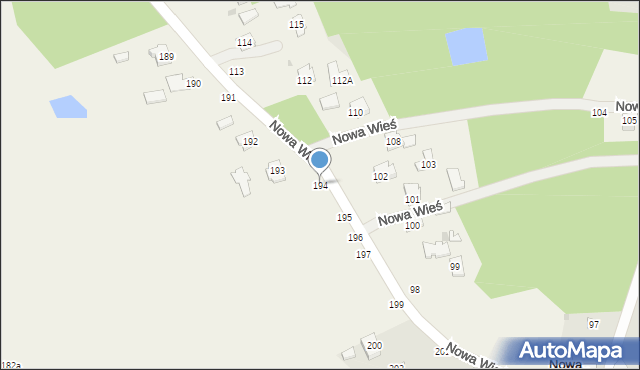 Nowa Wieś, Nowa Wieś, 194, mapa Nowa Wieś