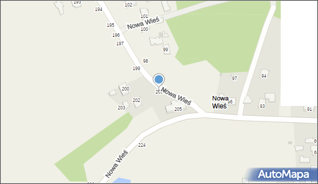 Nowa Wieś, Nowa Wieś, 201, mapa Nowa Wieś