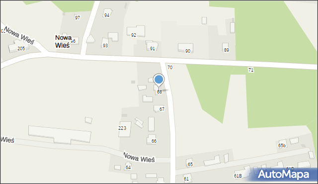 Nowa Wieś, Nowa Wieś, 68, mapa Nowa Wieś