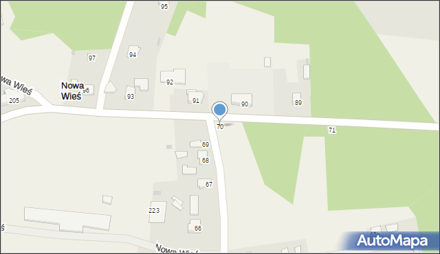 Nowa Wieś, Nowa Wieś, 70, mapa Nowa Wieś