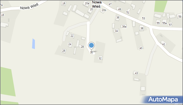 Nowa Wieś, Nowa Wieś, 30, mapa Nowa Wieś