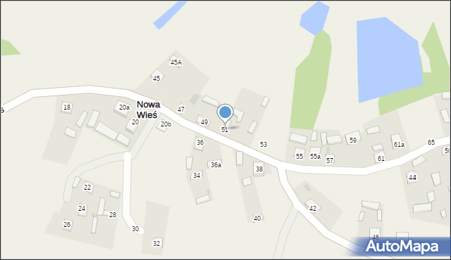 Nowa Wieś, Nowa Wieś, 51, mapa Nowa Wieś