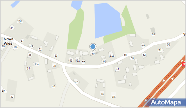 Nowa Wieś, Nowa Wieś, 59, mapa Nowa Wieś