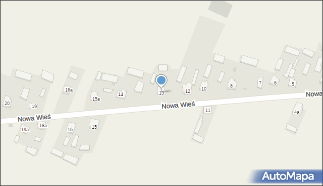Nowa Wieś, Nowa Wieś, 13, mapa Nowa Wieś