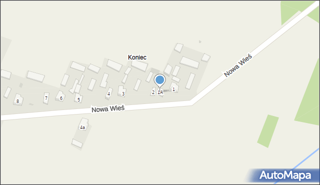 Nowa Wieś, Nowa Wieś, 1A, mapa Nowa Wieś