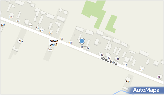 Nowa Wieś, Nowa Wieś, 53, mapa Nowa Wieś