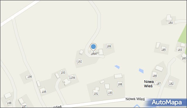 Nowa Wieś, Nowa Wieś, 189A, mapa Nowa Wieś