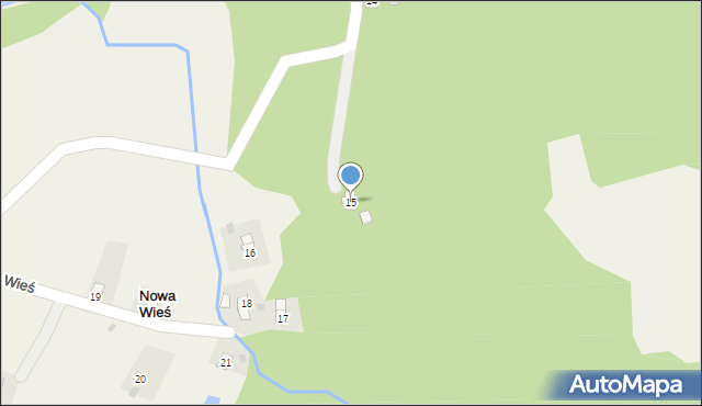 Nowa Wieś, Nowa Wieś, 15, mapa Nowa Wieś