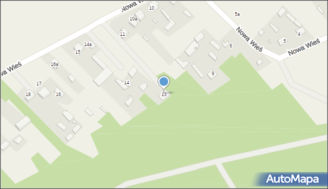 Nowa Wieś, Nowa Wieś, 13, mapa Nowa Wieś