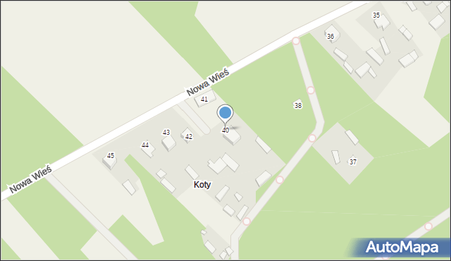 Nowa Wieś, Nowa Wieś, 40, mapa Nowa Wieś