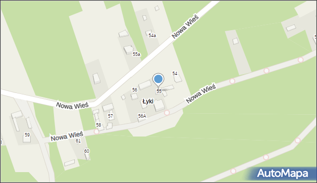 Nowa Wieś, Nowa Wieś, 55, mapa Nowa Wieś