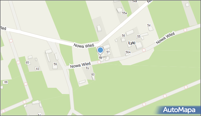 Nowa Wieś, Nowa Wieś, 58, mapa Nowa Wieś
