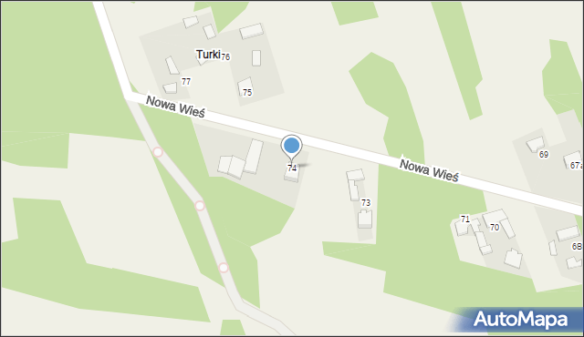 Nowa Wieś, Nowa Wieś, 74, mapa Nowa Wieś