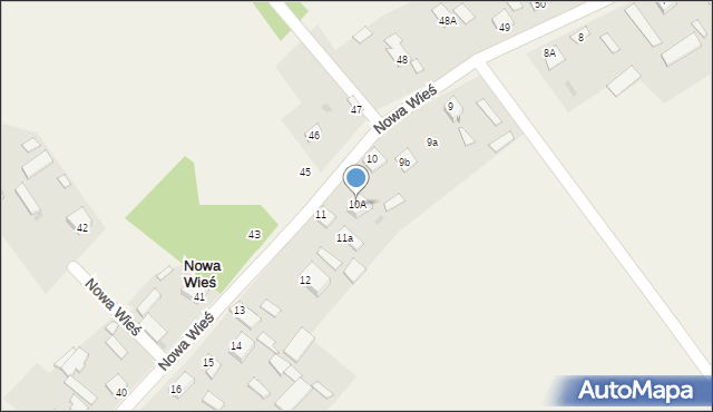 Nowa Wieś, Nowa Wieś, 10A, mapa Nowa Wieś