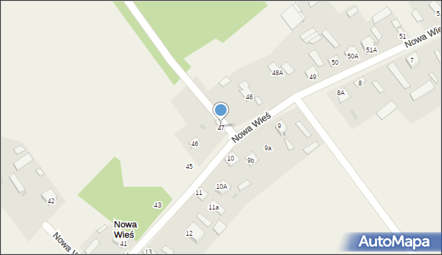 Nowa Wieś, Nowa Wieś, 47, mapa Nowa Wieś