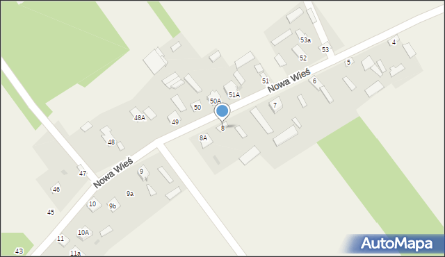 Nowa Wieś, Nowa Wieś, 8, mapa Nowa Wieś