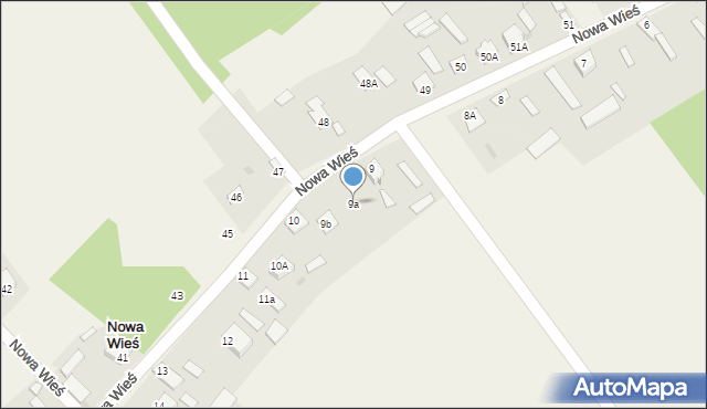 Nowa Wieś, Nowa Wieś, 9a, mapa Nowa Wieś