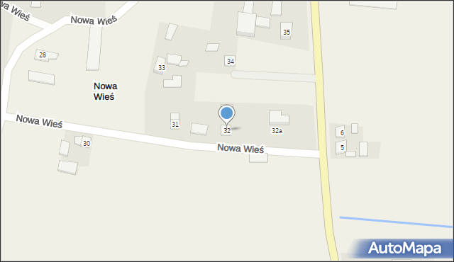 Nowa Wieś, Nowa Wieś, 32, mapa Nowa Wieś