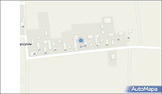 Nowa Wieś, Nowa Wieś, 43, mapa Nowa Wieś