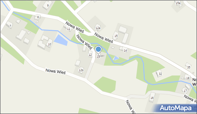 Nowa Wieś, Nowa Wieś, 13, mapa Nowa Wieś