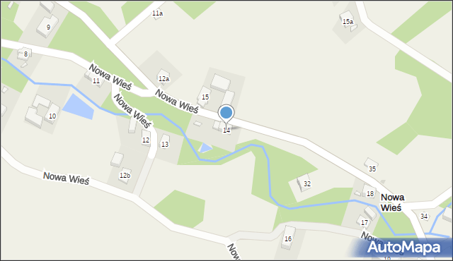 Nowa Wieś, Nowa Wieś, 14, mapa Nowa Wieś