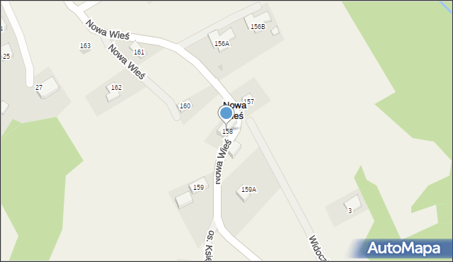 Nowa Wieś, Nowa Wieś, 158, mapa Nowa Wieś