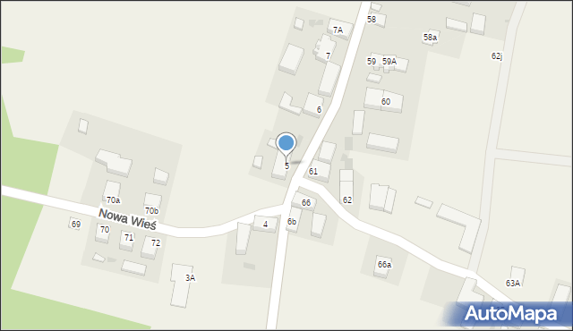 Nowa Wieś, Nowa Wieś, 5, mapa Nowa Wieś