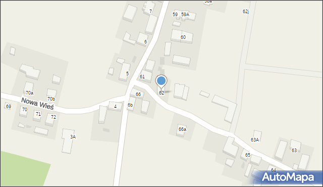 Nowa Wieś, Nowa Wieś, 62, mapa Nowa Wieś