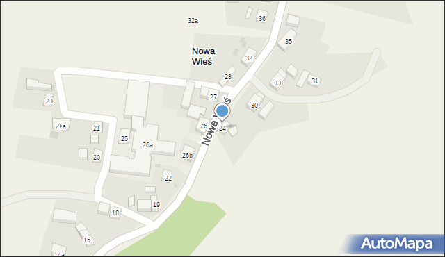 Nowa Wieś, Nowa Wieś, 24, mapa Nowa Wieś