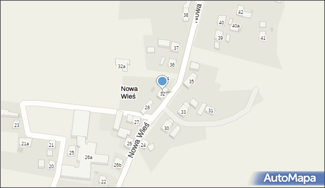 Nowa Wieś, Nowa Wieś, 32, mapa Nowa Wieś
