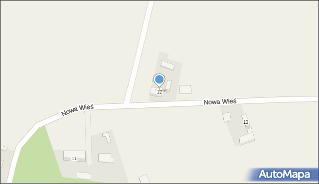 Nowa Wieś, Nowa Wieś, 12, mapa Nowa Wieś
