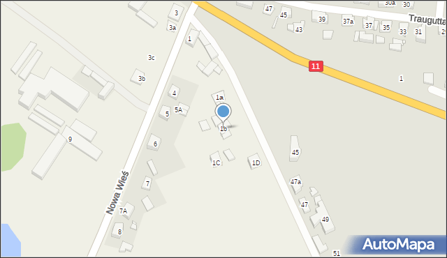 Nowa Wieś, Nowa Wieś, 1b, mapa Nowa Wieś