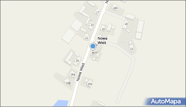 Nowa Wieś, Nowa Wieś, 25, mapa Nowa Wieś