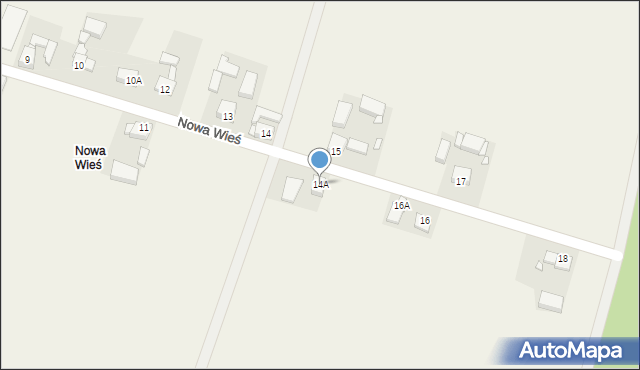 Nowa Wieś, Nowa Wieś, 14A, mapa Nowa Wieś