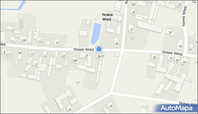 Nowa Wieś, Nowa Wieś, 16, mapa Nowa Wieś