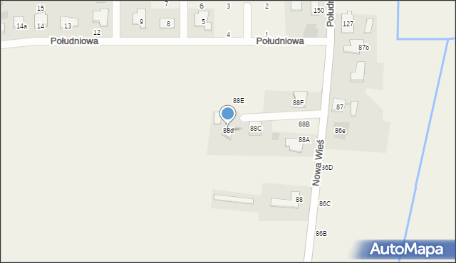 Nowa Wieś, Nowa Wieś, 88d, mapa Nowa Wieś