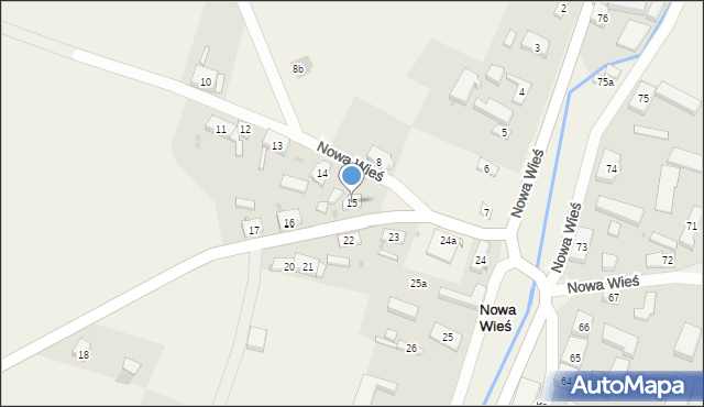 Nowa Wieś, Nowa Wieś, 15, mapa Nowa Wieś