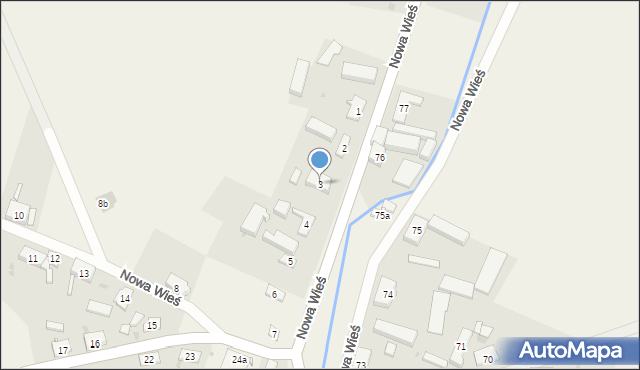 Nowa Wieś, Nowa Wieś, 3, mapa Nowa Wieś