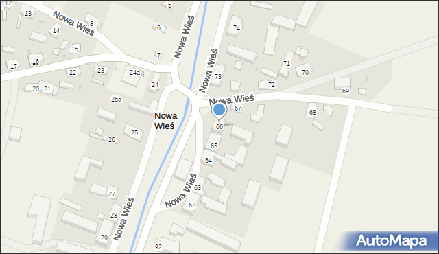Nowa Wieś, Nowa Wieś, 66, mapa Nowa Wieś
