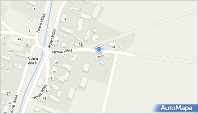 Nowa Wieś, Nowa Wieś, 68, mapa Nowa Wieś