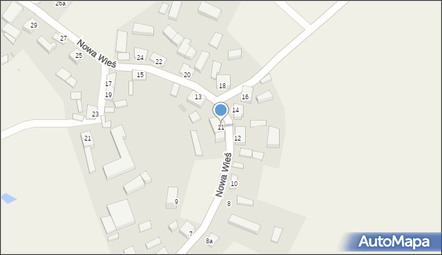 Nowa Wieś, Nowa Wieś, 11, mapa Nowa Wieś